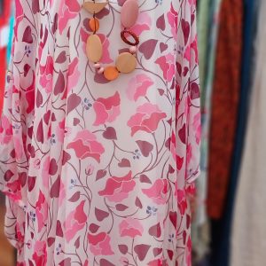 Ladies Silk Summer Kaftan - Elegant Beach & Poolside Kaftan in Italian Silk (12–22)